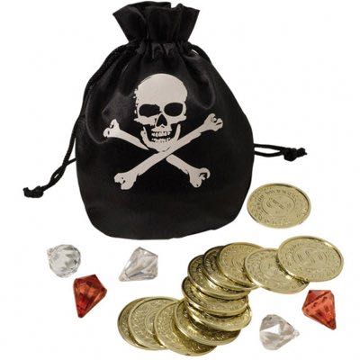 Мешок Пирата с монетами и камнями/A